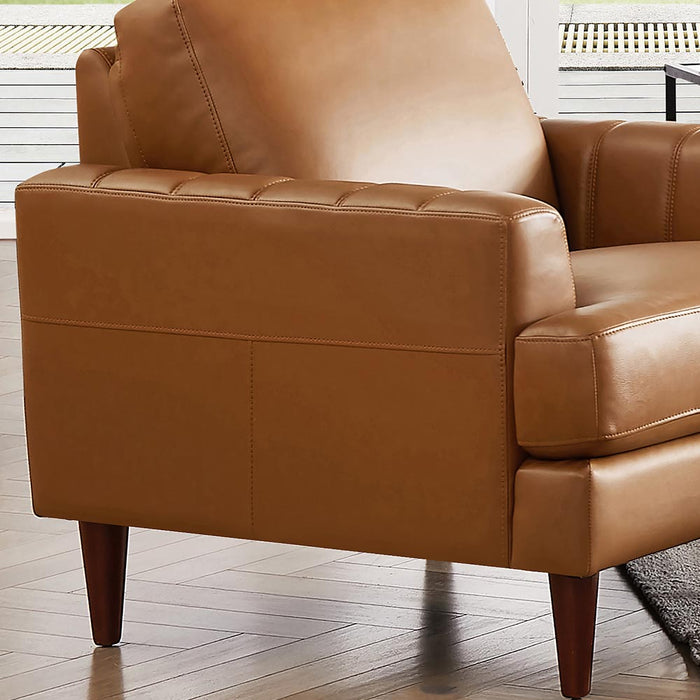 Hydeline Cassia Leather Chair - Brown