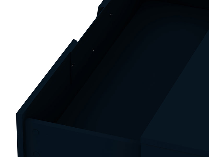 Manhattan Comfort Rockefeller Mid-Century Modern Dresser with 3-Drawers - Tatiana Midnight Blue