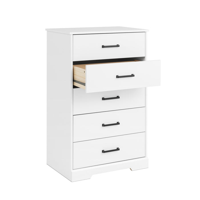 Prepac Rustic Ridge 27.5\" 5-Drawer Chest - White