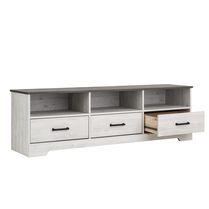 Prepac Rustic Ridge 66\" TV Stand - Washed White