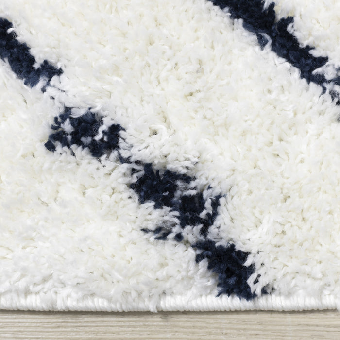 Taylor Diamonds Shag Area Rug - 7'10\" x 10'6\"