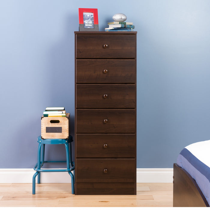 Astrid 6-Drawer Tall Chest - Espresso