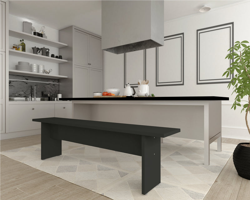 Manhattan Comfort Nomad 67.91\" Modern Dining Bench - Grey