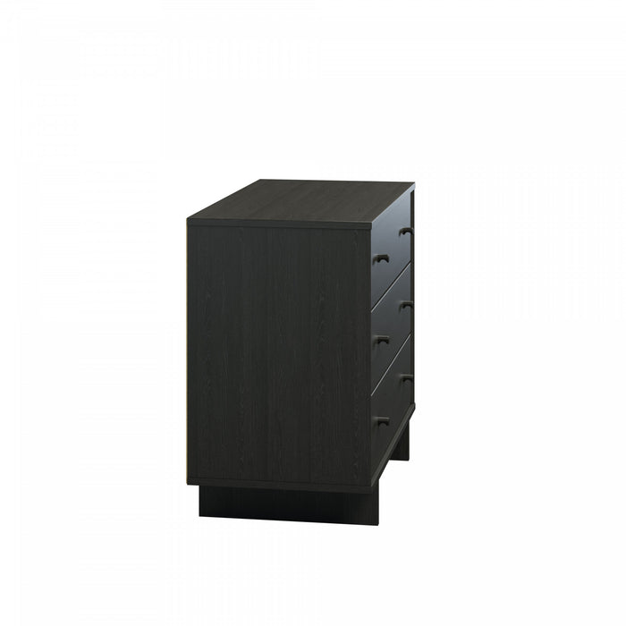 Prepac Finnley 3-Drawer Nightstand - Black Oak