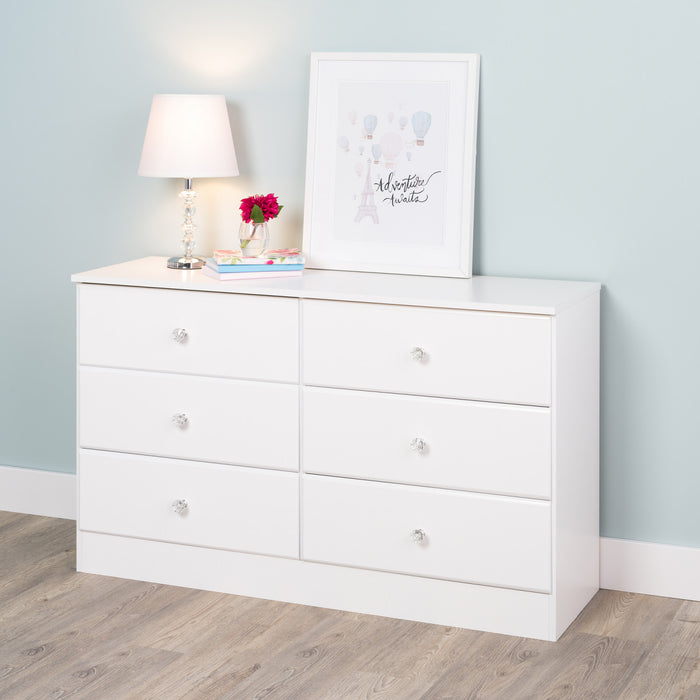 Astrid Kids 6-Drawer Dresser - White