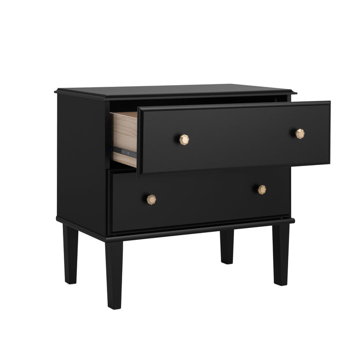 Prepac Lux 2-Drawer Nightstand - Black