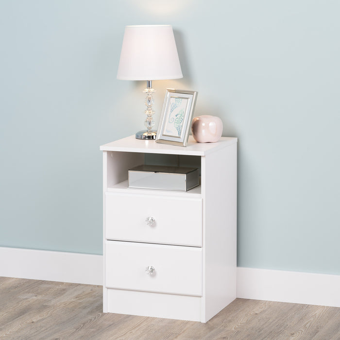 Astrid Kids 2-Drawer Nightstand - White