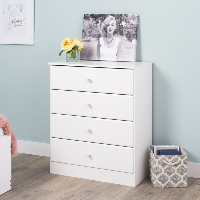 Astrid Kids 4-Drawer Dresser - White