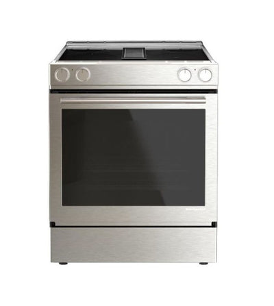 KitchenAid® 6.4 Cu. Ft. Electric Downdraft Slide-In Range - PrintShield™ Stainless Finish - KSEV730TPS | Cuisinière électrique encastrée KitchenAid de 6,4 pi3 à aspiration descendante - fini en acier inoxydable PrintShieldMC - KSEV730TPS