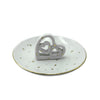 Ceramic Cut-Out Hearts Trinket Tray - White