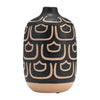 Ceramic 10\" Decorative Vase - Black and Tan