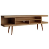 Manhattan Comfort Utopia 70.47\" TV Stand with Splayed Wooden Legs & 4 Shelves - Maple Cream