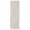 Quinto Brushed Beige Waves Shag Area Rug - 2'7\" x 8'