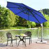 Costway 11ft Patio Offset Umbrella Cantilever Rotation Aluminum Tilt Cross Base Navy