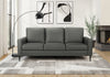 Upholstered Sofa, 75\"L, Metal Legs, Grey Leather-Look, Contemporary, Modern Sofa