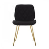 Brynlee Black Tufted Accent Chair with Gold Legs (Set of 2)
