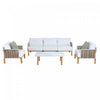 Vine Modern 4-Piece Conversation Set in White