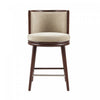 Evalyn Modern Wood Upholstered Counter Stool in Natural