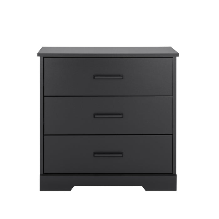 Prepac Rustic Ridge Farmhouse 3-Drawer Nightstand - Black