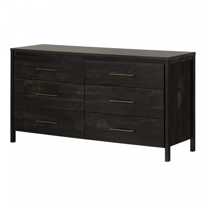 Gravity 6-drawer Dresser - Rubbed Black