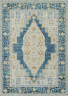 Kinsley Traditional 4'0\" x 6'0\" Area Rug in Blue Indoor Area Rug