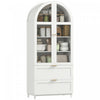 HOMCOM Arched Kitchen Pantry Cabinet, 71\" Tall Kitchen Storage Cabinet