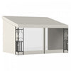 Outsunny 10' X 13' Wall Mounted Pergola Gazebo With Curtains And Nettings