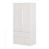Acapella Wardrobe Armoire With Doors And Drawers - Pure White
