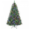 HOMCOM 7ft Frosted Christmas Tree with Dual Colour, Full Spruce Xmas Tree