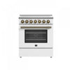 Forno Paolo 30\" White Electric Range, 4.38 CU.FT. - FFSEL6011-30WHT