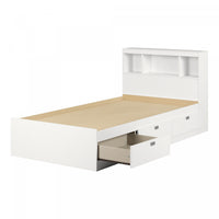 Spark Storage Bed And Bookcase Headboard Set - Pure White