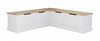 Tobin Backless Corner Nook Dining Bench - Natural and White