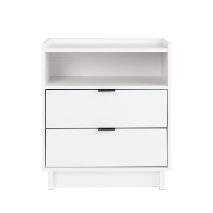 Prepac Simply Modern 23.75\" 2-Drawer Nightstand - White