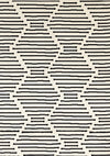 Forte Black White Stripes Area Rug - 5'3\" x 7'5\"