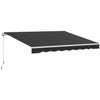 8' x 7' Retractable Awning, Patio Awnings, Sunshade Shelter, Black