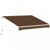 Outsunny 13' X 8' Manual Retractable Patio Awning Sun Shade Outdoor Deck Window Door Canopy Shelter Aluminum Frame Coffee