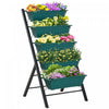 Outsunny 5-tier Raised Garden Bed With 5 Planter Box, Outdoor Plant Stand Grow Containers With Leaking Holes For Balcony Patio Outdoor, Green