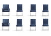 Element Modern 8-Piece Dining Chair Set in Blue