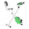 Soozier Foldable Exercise Bike with 8 Levels of Magnetic Resistance, Indoor Stationary Bike, X Bike, LCD Monitor, for Cardio Workout, Green