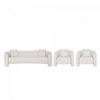 Sylvia Modern Glam 3-Piece Sofa Set in Ivory