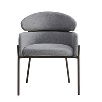 Fanny Modern Dining Chairs Set Of 2 With Upholstered Fabric Seating And Metal Frame,grey
