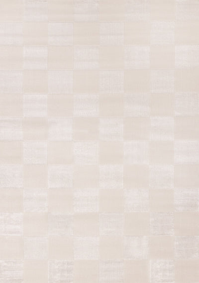 Leonardo White Grey Checkered Area Rug - 5'3" x 7'7"|Carpette Leonardo blanche et grise à motif de carreaux - 5 pi 3 po x 7 pi 7 po