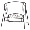 Outsunny 2 Seater Porch Swing Chair, Outdoor Swing Seat For Garden, Black