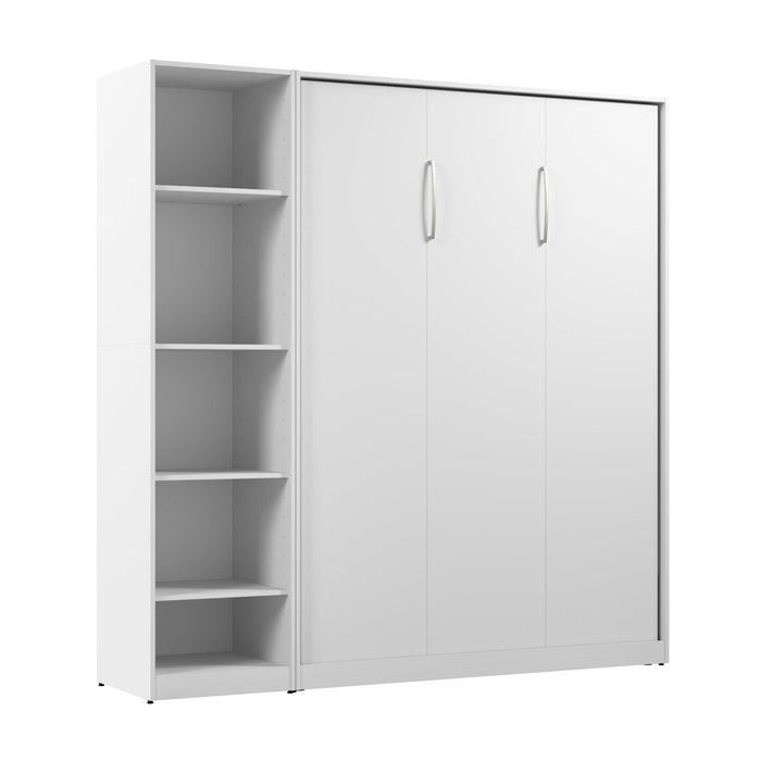 Bestar Claremont 5-Shelf Full Murphy Bed - White