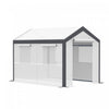 Outsunny 9.8'l X 6.56'w X7.2'h Heavy Duty Walk-in Greenhouse Vegetable Seed Growth Tent Outdoor Plant Growing Tunnel Warm House Flower Shed Backyard White