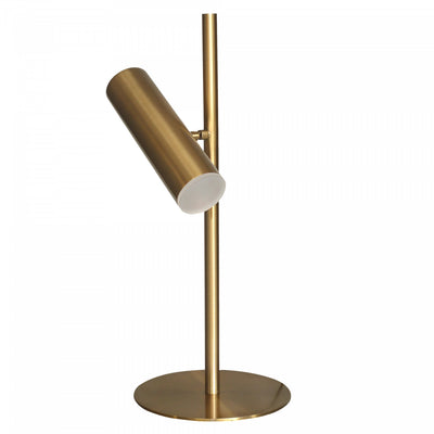 Dainolite Constance Table Lamp 6w Aged Brass Finish Frosted Acrylic Diffuser|Lampe de table Constance de Dainolite en acrylique givré qui diffuse la lumière, avec fini laiton vieilli et ampoule de 6 W