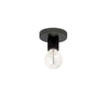 Dainolite Roswell 1 Light Flush Mount Small Matte Black Lamp