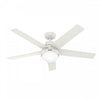 Aerodyne Ceiling Fan with Light Fixture - White
