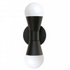 Dainolite Fortuna 2 Light Wall Sconce Matte Black Lamp