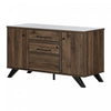 Helsy 2-drawer Credenza With Doors - Natural Walnut